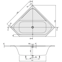 Ванна Villeroy&Boch LOOP&FRIENDS SQUARE Duo UBA140LFS3V, 140 х 140 см, акрил - Gidratop.ru изображение