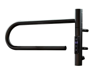 Полотенцесушитель электрический Vincea VTD-1P1BE 39x25, черный, таймер - Gidratop.ru изображение