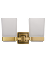 Два стакана для зубных щеток с держателем WONZON & WOGHAND ROMA, Бронза (WW-7228) - Gidratop.ru изображение