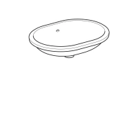 Раковина Geberit Variform 500.756.01.2 55 x 40 см овальная, встраиваемая снизу, с переливом - Gidratop.ru изображение
