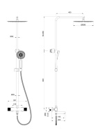 Душевая система с термостатом WONZON & WOGHAND, Хром (WW-88739902-CR) - Gidratop.ru изображение