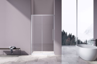 Душевая дверь Slim-N VDS-4SN130CL, 1300, хром, стекло прозрачное - Gidratop.ru изображение