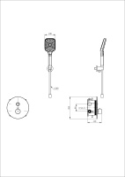 Смеситель для душа с термостатом встраиваемый WONZON & WOGHAND, Хром (WW-D1017-A-CR) - Gidratop.ru изображение