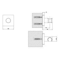 Gessi Emporio shower держатель неподвижный для душевой лейки, цвет: Finox Brushed Nickel - Gidratop.ru изображение