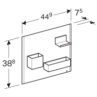 Магнитная доска Geberit с многофункциональными ящиками, цвет - тёмно-серый, 500.649.JK.2 - Gidratop.ru изображение