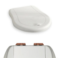 Сиденье NEW для унитаза, микролифт, цвет: белый/бронза - Gidratop.ru изображение