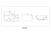 Раковина накладная ABBER Rechteck AC2202MBE светло-бежевая матовая - Gidratop.ru изображение