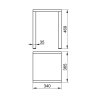 Табурет Keuco Plan 14982170038, цвет алюминий серебристый анодированный/светло-серый - Gidratop.ru изображение