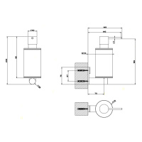GESSI 316 дозатор для жидкого мыла настенный, цвет: черный/steel brushed - Gidratop.ru изображение