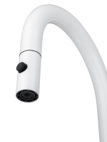 Смеситель для кухни с выдвижным изливом WONZON & WOGHAND, Белый матовый (WW-A21252-MW) - Gidratop.ru изображение