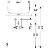 Раковина Geberit Variform 500.770.01.2, 45 x 45 см, белая - Gidratop.ru изображение