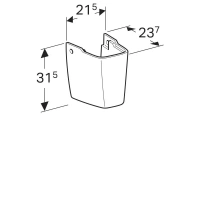 Полупьедестал для раковины Geberit Renova Plan 292150000, белый - Gidratop.ru изображение
