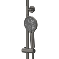 RELAX-CVD-GM Душевая стойка со смесителем и изливом, оружейная сталь - Gidratop.ru изображение