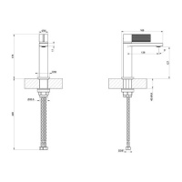 Gessi INVERSIO RIGATO смеситель для раковины без донного клапана, соединительными шлангами ЦВЕТ: Warm Bronze Br. PVD - Gidratop.ru изображение