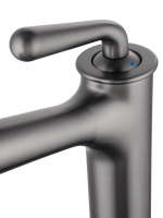 Смеситель для раковины высокий WONZON & WOGHAND STEAM, Темный графит (WW-88239008-BGM) - Gidratop.ru изображение