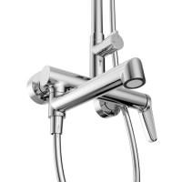 UNIQUE Душевая стойка со смесителем и изливом, хром UNIQUE-VSCM-CRM - Gidratop.ru изображение