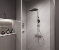 Душевая стойка Core VSFS-4CO1BN с изливом, брашированный никель - Gidratop.ru изображение