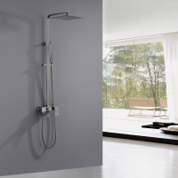 Душевая стойка ABBER Daheim AF8216NG с изливом, никель - Gidratop.ru изображение