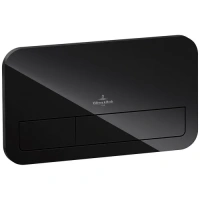 Клавиша двойная стеклянная Villeroy&Boch M200 922400RB, стекло, черный глянец - Gidratop.ru изображение