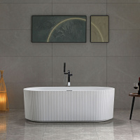 Ванна акриловая Vincea VBT-426-1700MW 1700*800*580, белый матовый, щелевой перелив, слив белый - Gidratop.ru изображение