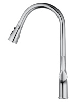 Смеситель для кухни с выдвижным изливом WONZON & WOGHAND, Хром (WW-AE54123-CR) - Gidratop.ru изображение