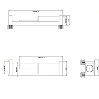 Gessi Rettangolo стойка с держателем для туалетной бумаги и ершиком, подвесная, цвет: хром/черный - Gidratop.ru изображение