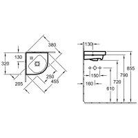 Раковина Villeroy&Boch Subway 2.0, 45,5 х 32 см, подвесная, альпийский белый 731945 - Gidratop.ru изображение