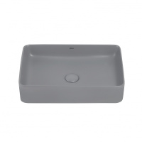 Раковина накладная ABBER Rechteck AC2207MG серая матовая - Gidratop.ru изображение