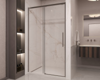 Душевая дверь Stella VDS-1ST130CLGM, 1300, вороненая сталь, стекло прозрачное - Gidratop.ru изображение