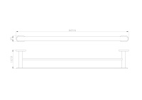 Полотенцедержатель двойной WONZON & WOGHAND FIRST, Хром (WW-8411) - Gidratop.ru изображение