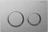Кнопка Geberit Omega Type 20 115.085.KN.1, матовая, глянцевый хром - Gidratop.ru изображение