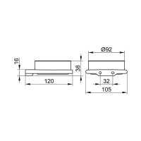 Чаша хрустальная для мелочей Keuco Edition 400 11549139000, держатель хром черный шлифованный - Gidratop.ru изображение