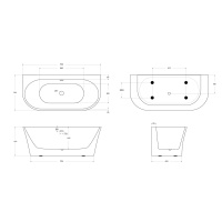 Акриловая ванна BELBAGNO BB711-1550-700 - Gidratop.ru изображение