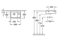 Раковина Villeroy&Boch Omnia Architectura 53733501, 36.5 х 26 см, подвесная, альпийский белый - Gidratop.ru изображение