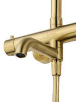 Душевая система с термостатом WONZON & WOGHAND STICK, Брашированное золото (WW-88739903-BG) - Gidratop.ru изображение