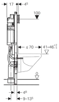 Инсталляция Geberit Duofix 111.375.00.5 UP320 для унитаза, с площадками для поручней, для клавиш Sigma - Gidratop.ru изображение