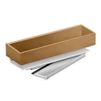 Полка для душа Keuco Edition 11 11159030000, с стеклоочистителем, цвет бронза шлифованная - Gidratop.ru изображение