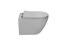Унитаз подвесной Globo VT1-14TMG Tornado, цвет серый матовый, ультратонкое soft-close сиденье - Gidratop.ru изображение
