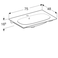 Раковина Geberit Acanto 500.641.01.2, 75 х 48 см, белая - Gidratop.ru изображение