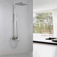 Душевая стойка ABBER Wasserfall AF8616SPL с изливом, сатин - Gidratop.ru изображение