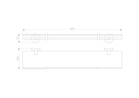 Стеклянная полка для ванной WONZON & WOGHAND EASY, Хром (WW-8127) - Gidratop.ru изображение