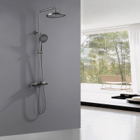 Душевая стойка ABBER Thermostat AF8516NG с термостатом и изливом, никель - Gidratop.ru изображение