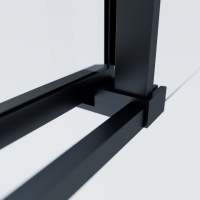 Душевой уголок Soft 2 VSS-3SO2900CLB, 900*900, черный, стекло прозрачное - Gidratop.ru изображение