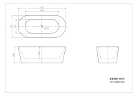 Акриловая ванна BELBAGNO BB306-1675 - Gidratop.ru изображение
