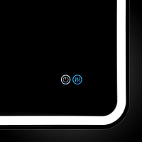 Зеркало LED VLM-3VC700-2 700х800 c сенсорным выключателем и диммером, антизапотевание - Gidratop.ru изображение