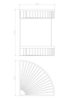 Полка для ванной 2-х ярусная WONZON & WOGHAND, Брашированное золото (WW-4128-BG) - Gidratop.ru изображение