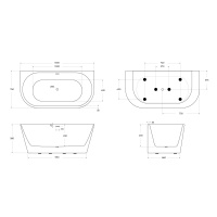 Акриловая ванна BELBAGNO BB710-1500-750 - Gidratop.ru изображение