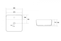 Раковина накладная ABBER Rechteck AC2215 белая - Gidratop.ru изображение