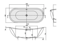 Акриловая ванна Villeroy&Boch My Nature 190 x 80 см UBA190NAT9C0V-01.61 с деревянной опорой цвет каштан - Gidratop.ru изображение