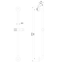 Душевая штанга WONZON & WOGHAND, Брашированное золото (WW-SL05-BG) - Gidratop.ru изображение
